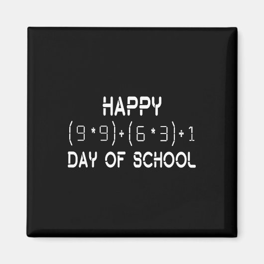 数式100日の学校の数学先生の学生 マグネット (正面)