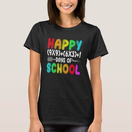 数式100日の学校ギフト先生少年 Tシャツ (正面)