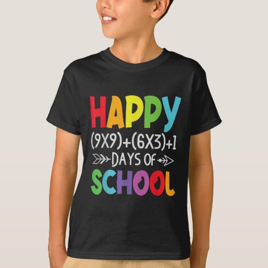 数式100日の学校ギフト数学先生 Tシャツ (正面)