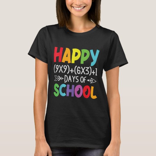 数式100日の学校ギフト数学先生 Tシャツ (正面)