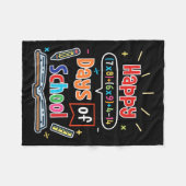 数式100日の学校ハッピー100日目 フリースブランケット (正面(横))