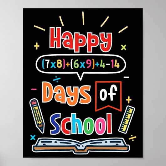 数式100日の学校ハッピー100日目 ポスター (正面)