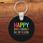 数式100日の学校先生少年ガール キーホルダー (正面)
