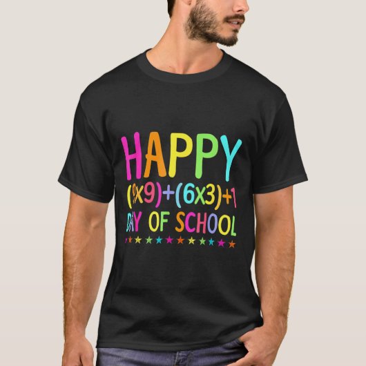 数式100日の学校先生少年ガール Tシャツ (正面)