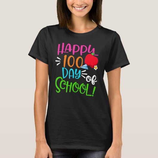 数式100日の学校先生少年ガール Tシャツ (正面)