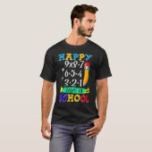 数式100日の学校先生少年ガール Tシャツ (正面フル)