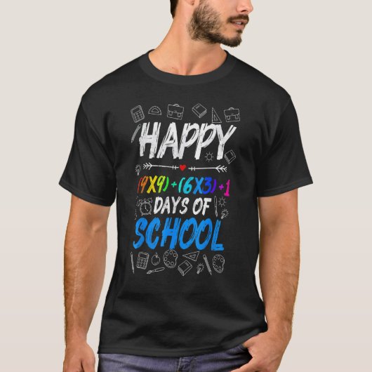 数式100日の学校先生Br Tシャツ (正面)