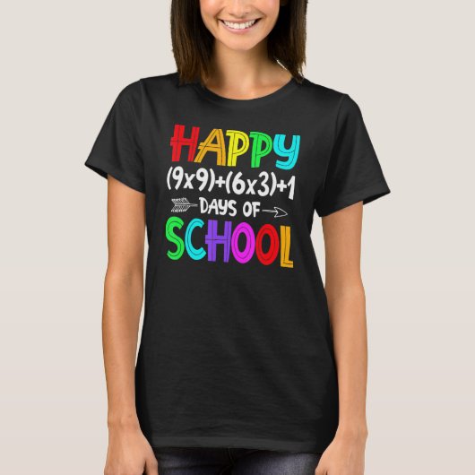 数式100日の学校数学先生100t tシャツ (正面)