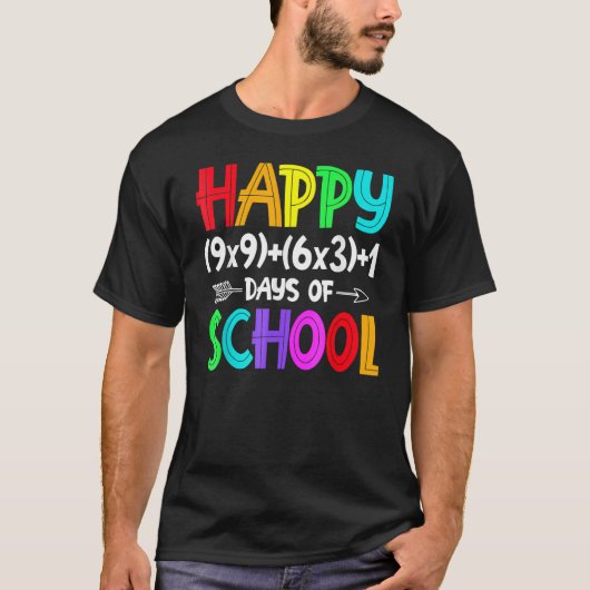 数式100日の学校数学先生100t tシャツ (正面)