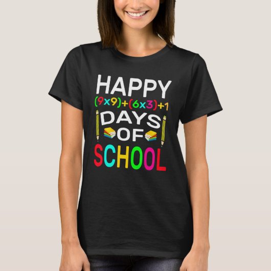 数式100日の学校数学先生 Tシャツ (正面)