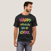 数式100日の学校新学期茶 Tシャツ (正面フル)