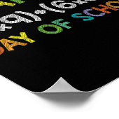 数式100日の学校100日目おもしろいかわいい ポスター (角)