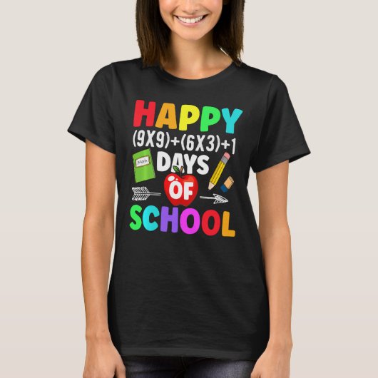 数式100日ズオブスクールシャツ数学先生 Tシャツ (正面)