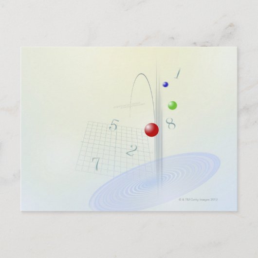 数式、グラフ、数式シンボル10 ポストカード (正面)