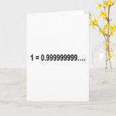 数式 数学 1 = 0.999999999…. カード (黄色い花)