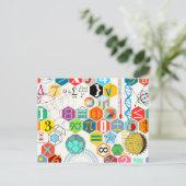 数式(白) ポストカード (スタンド正面)