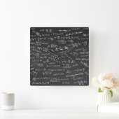 数式Chalkboard スクエア壁時計 (ホーム)