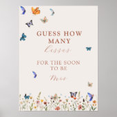 数推測キスブライダルシャワーバタフライゲーム ポスター (正面)