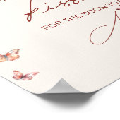 数推測キスブライダルシャワーバタフライゲーム ポスター (角)