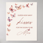 数推測キスブライダルシャワーバタフライゲーム ポスター (正面)