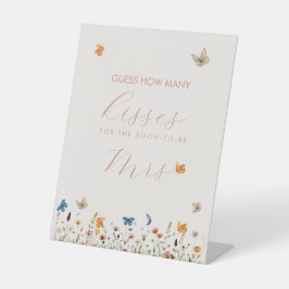 数推測キスブライダルシャワーバタフライゲーム 台座サイン