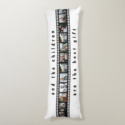 数枚の写真コラージュファ感動的ミリ ボディピロー (裏面 (縦))