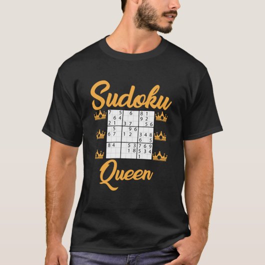 数独クイーン衣装パズルゲームfor Women Tシャツ (正面)
