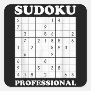 数独パズルゲーム好きのグラフィック スクエアシール