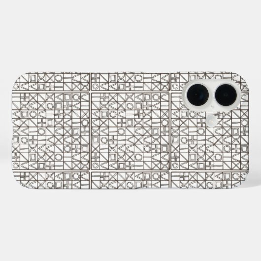 数独2白黒の幾何学模様 Case-Mate iPhoneケース (裏面 (横))