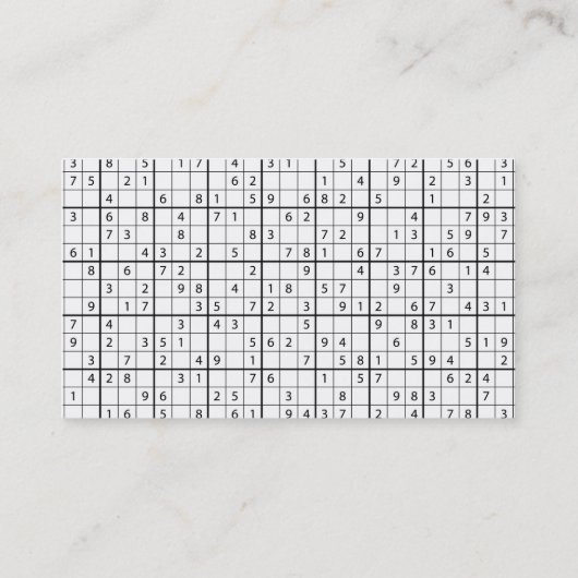 数独 名刺 (裏面)