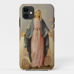 数珠によって賛美される母メリーの私達の女性 iPhone 11 ケース