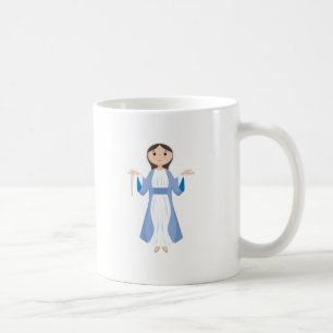 数珠を持つ母メリー コーヒーマグカップ