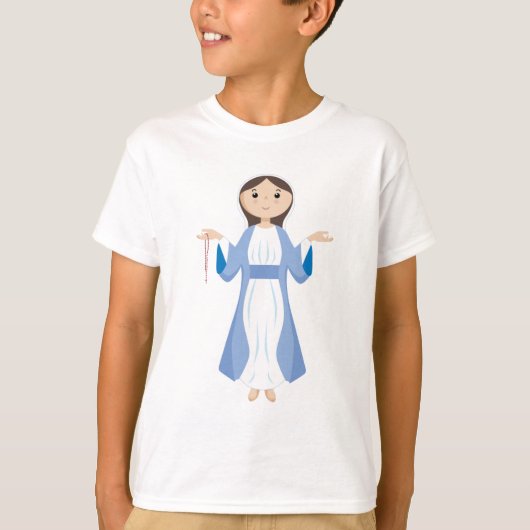 数珠を持つ母メリー Tシャツ (正面)