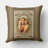 数珠イエス・キリストの聖母マリアの賛美された女性 クッション (裏面)