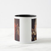 数珠(キャンバスの油)のマドンナ マグカップ (中央)