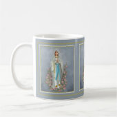 数珠w/rosesの賛美された聖母マリア コーヒーマグカップ (左)