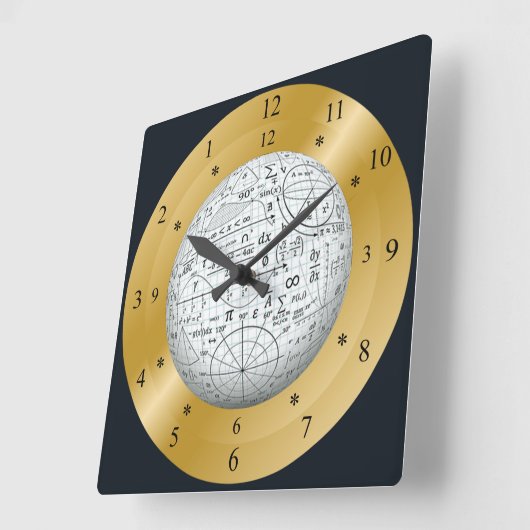 数理のタイムトラベルの世界～ スクエア壁時計 (傾斜)