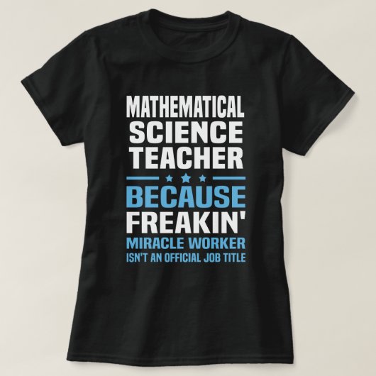 数理科学先生 Tシャツ (デザイン正面)