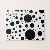 数百もの黒い点と円 ジグソーパズル (横)