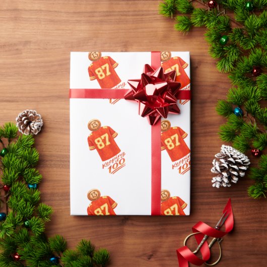 数秘術は計算が合う: 100をキープ ラッピングペーパー (クリスマスギフト)