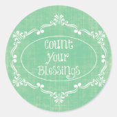 数素朴動揺して数の恵み引用文 ラウンドシール (正面)