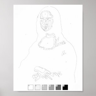 数絵を描数: Mona Lisa ポスター