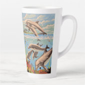 数絵を描順 |イルカよくはしゃぐ類 | カフェラテマグ (右)