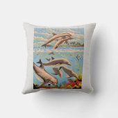 数絵を描順 |イルカよくはしゃぐ類 | クッション (裏面)