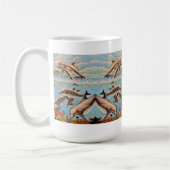数絵を描順 |イルカよくはしゃぐ類 | コーヒーマグカップ (左)
