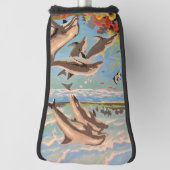 数絵を描順 |イルカよくはしゃぐ類 | ゴルフヘッドカバー (回転90)