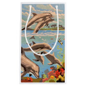 数絵を描順 |イルカよくはしゃぐ類 | スモールペーパーバッグ (正面)