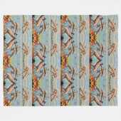 数絵を描順 |イルカよくはしゃぐ類 | フリースブランケット (正面(横))