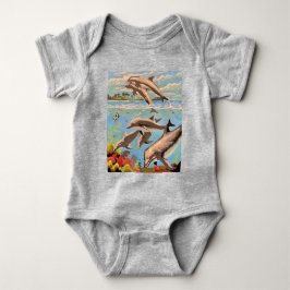数絵を描順 |イルカよくはしゃぐ類 | ベビーボディスーツ