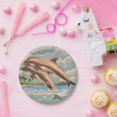 数絵を描順 |イルカよくはしゃぐ類 | ペーパープレート (パーティー)